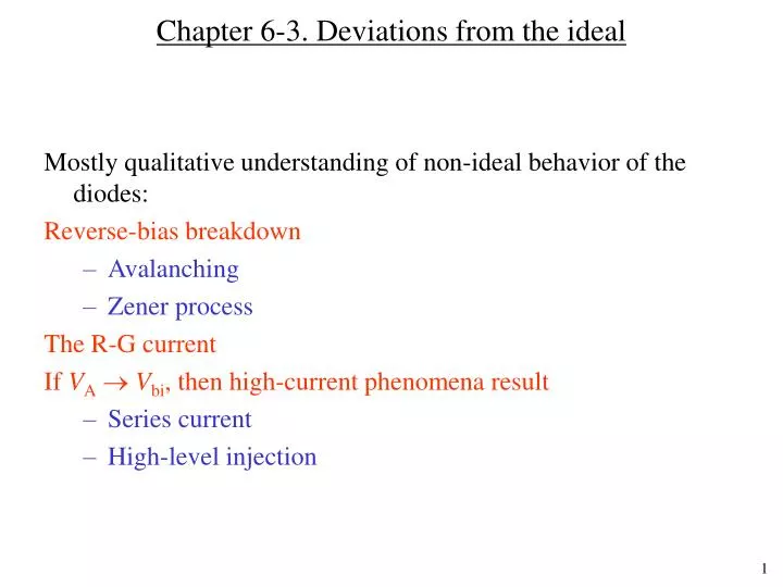 chapter 6 3 deviations from the ideal