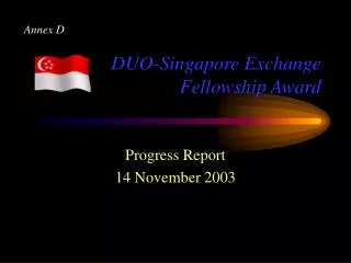 DUO-Singapore Exchange Fellowship Award