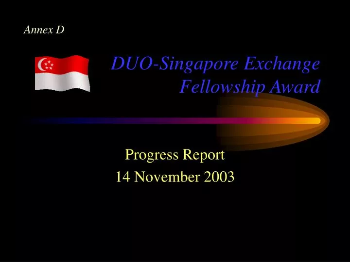 duo singapore exchange fellowship award