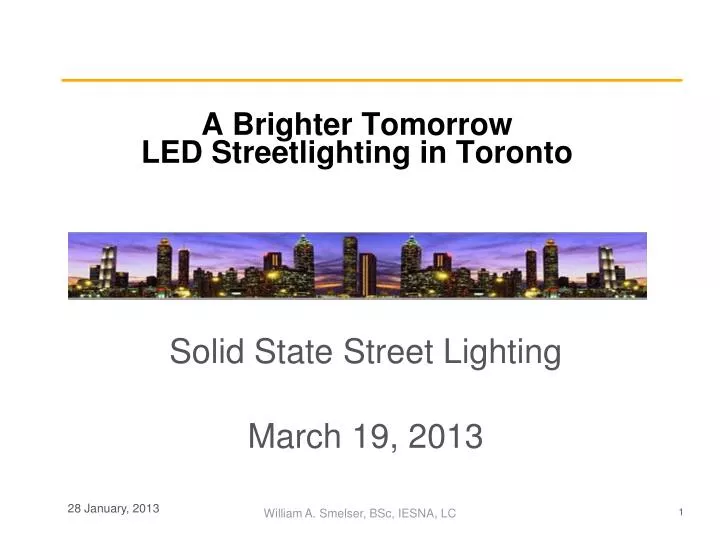 a brighter tomorrow led streetlighting in toronto
