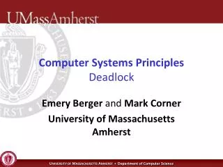 Computer Systems Principles Deadlock