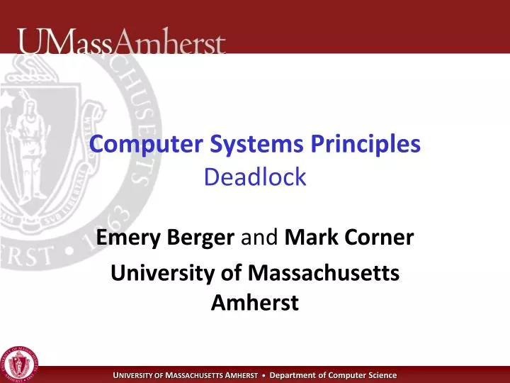 computer systems principles deadlock