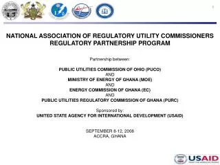 NATIONAL ASSOCIATION OF REGULATORY UTILITY COMMISSIONERS REGULATORY PARTNERSHIP PROGRAM