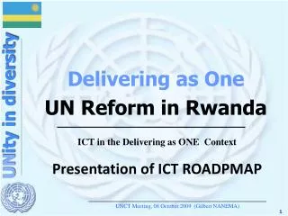 Delivering as One UN Reform in Rwanda