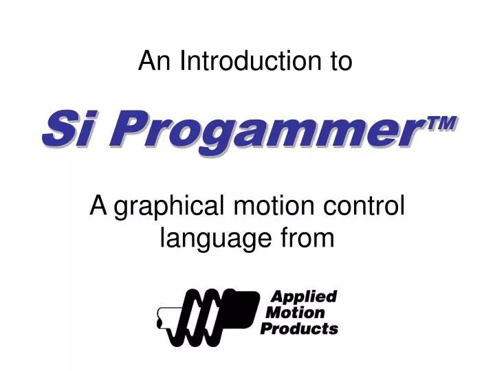 an introduction to si progammer tm