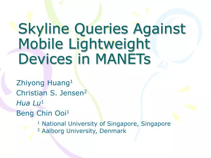 skyline queries against mobile lightweight devices in manets