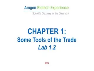 CHAPTER 1: Some Tools of the Trade Lab 1.2