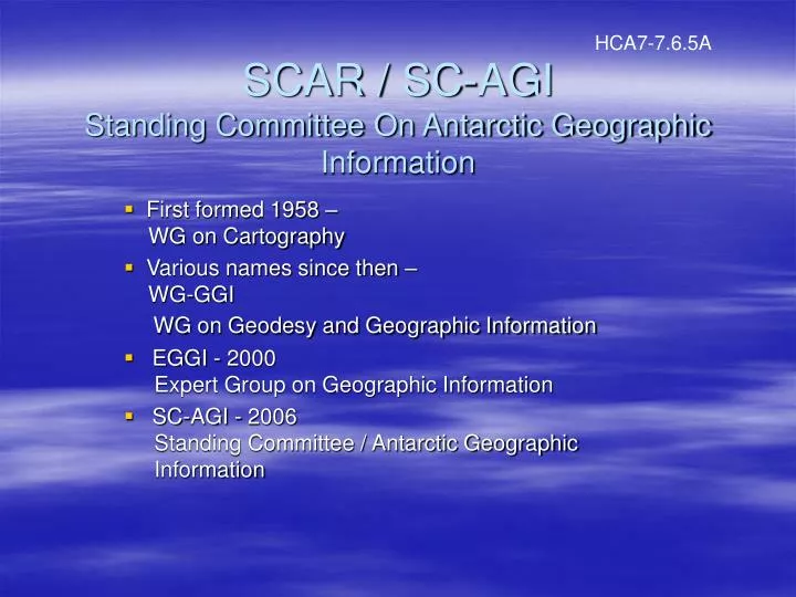scar sc agi standing committee on antarctic geographic information