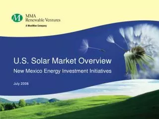 U.S. Solar Market Overview