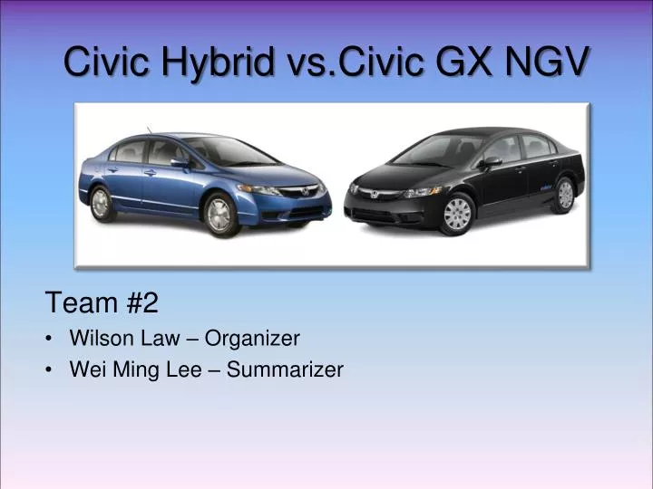 civic hybrid vs civic gx ngv