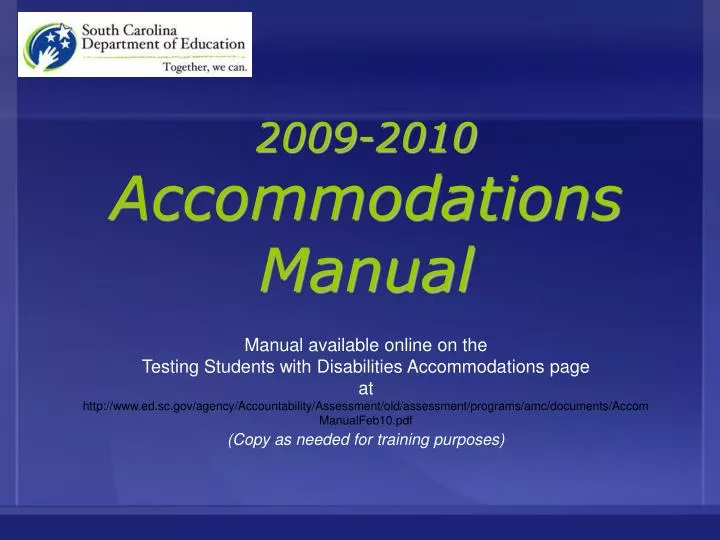 2009 2010 accommodations manual
