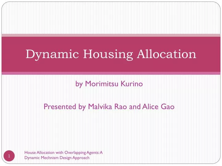 dynamic housing allocation