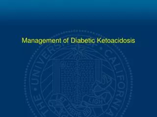 Management of Diabetic Ketoacidosis
