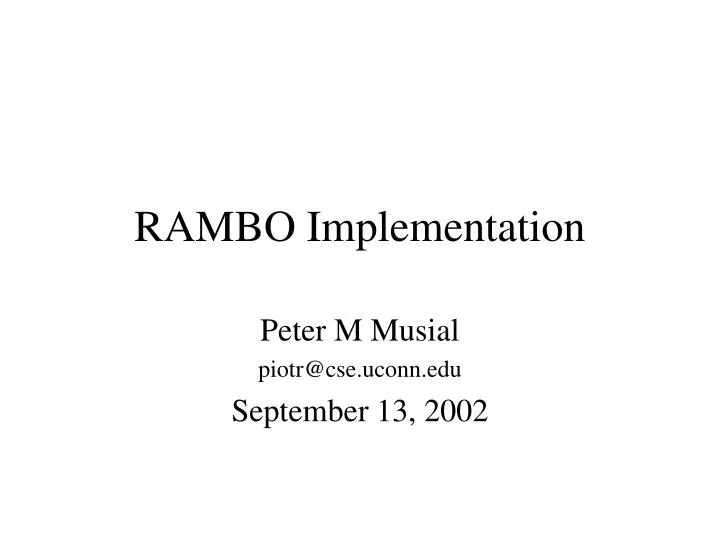 rambo implementation