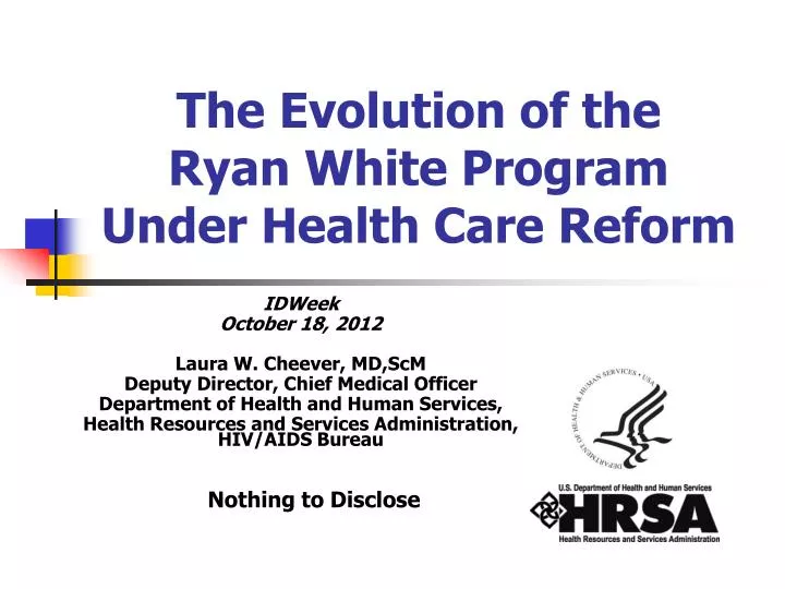 the evolution of the ryan white program under health care reform
