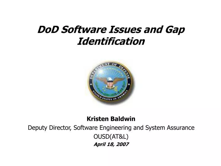 dod software issues and gap identification