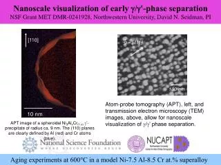 Nanoscale visualization of early g / g '-phase separation