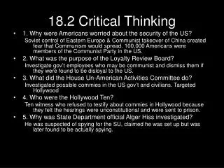 18.2 Critical Thinking