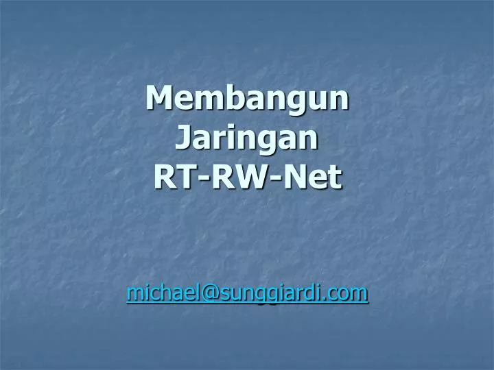 membangun jaringan rt rw net