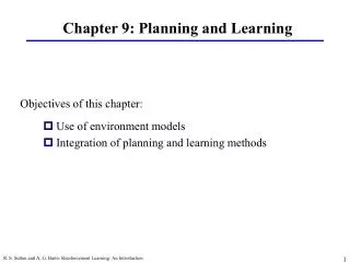 Chapter 9: Planning and Learning