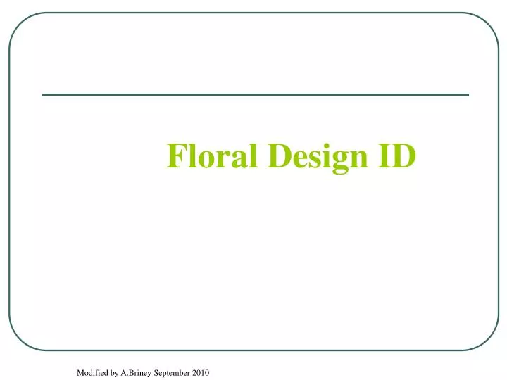 floral design id