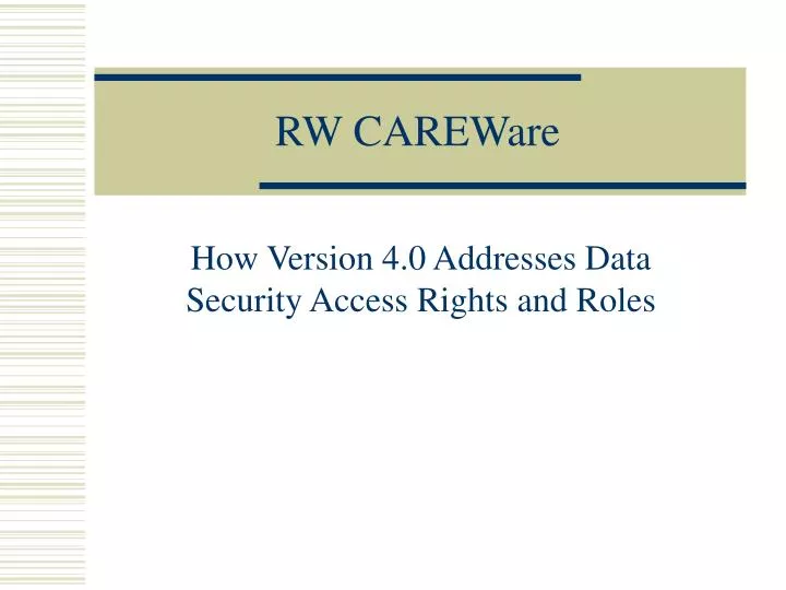 rw careware