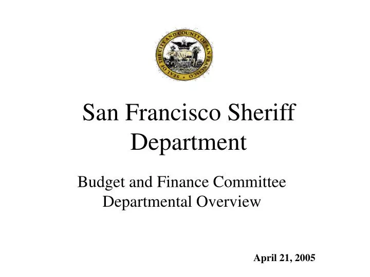 san francisco sheriff department
