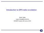 Introduction to GPS radio occultation
