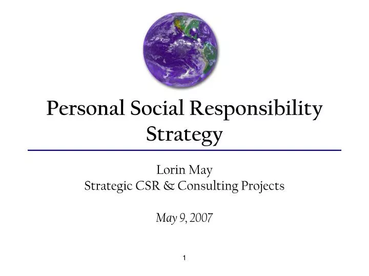 personal social responsibility strategy