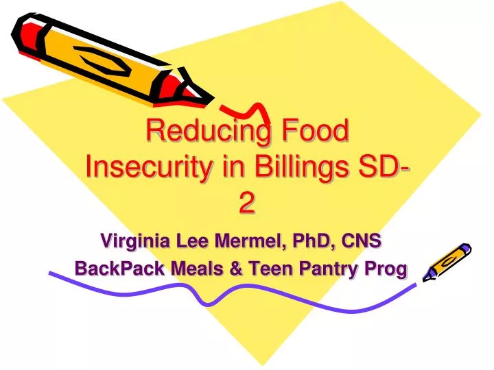 reducing food insecurity in billings sd 2