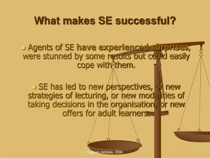 what makes se successful