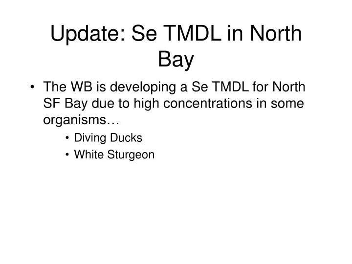 update se tmdl in north bay