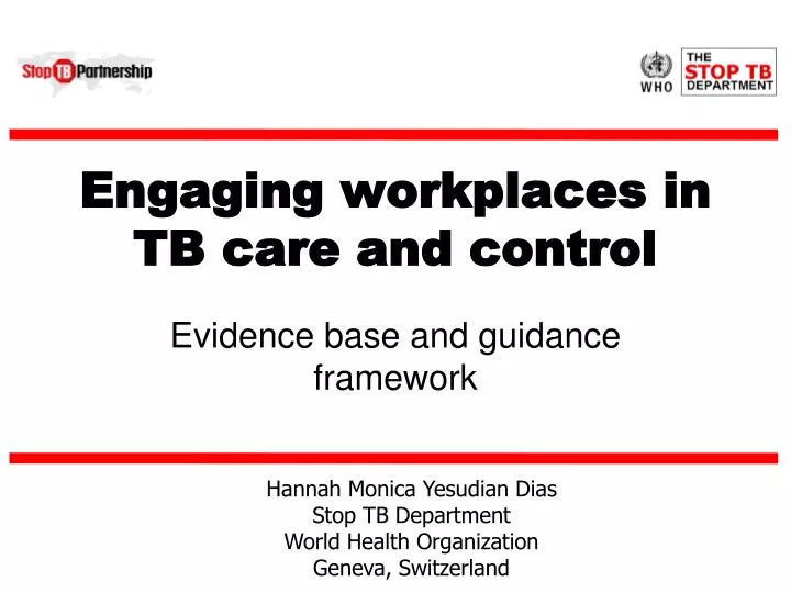 engaging workplaces in tb care and control