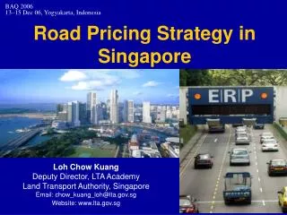 Road Pricing Strategy in Singapore