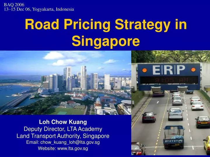 road pricing strategy in singapore