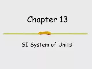 SI System of Units