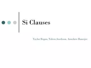 Si Clauses