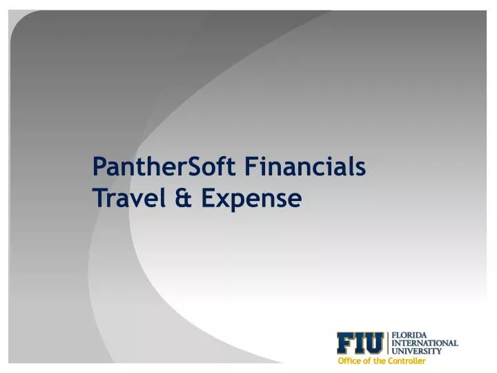 panthersoft financials travel expense