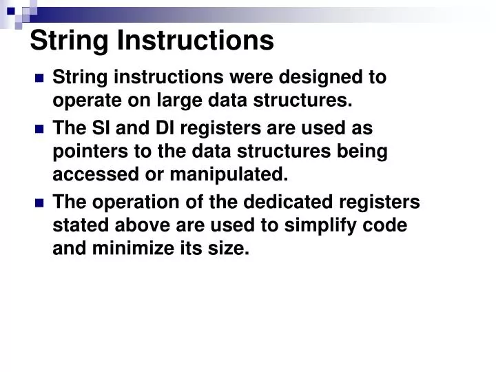 string instructions