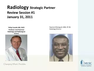 Radiology Strategic Partner Review Session #1 January 31, 2011
