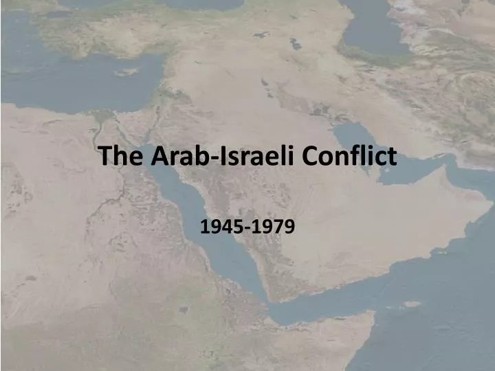 the arab israeli conflict