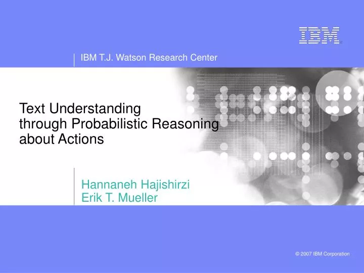 text understanding through probabilistic reasoning about actions