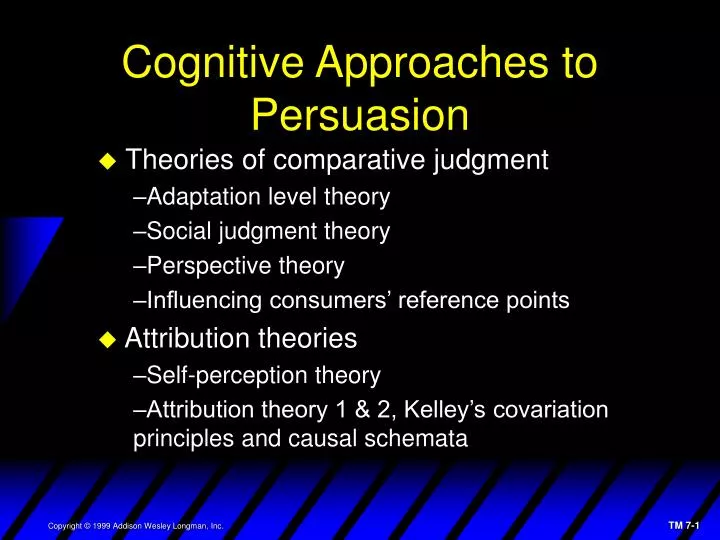cognitive approaches to persuasion