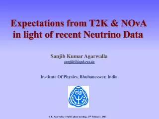 Expectations from T2K &amp; NO?A in light of recent Neutrino Data