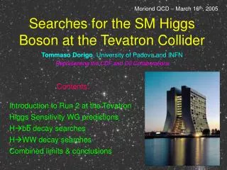Searches for the SM Higgs Boson at the Tevatron Collider