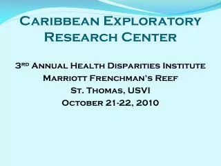 Caribbean Exploratory Research Center