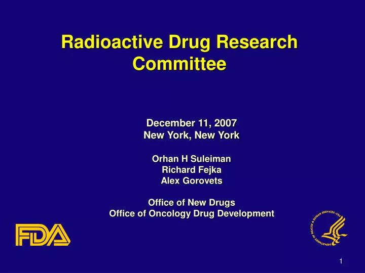 radioactive drug research committee