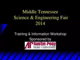 Middle Tennessee Science &amp; Engineering Fair 2014