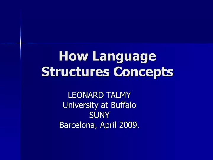 how language structures concepts