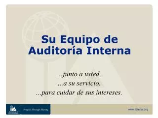 su equipo de auditor a interna